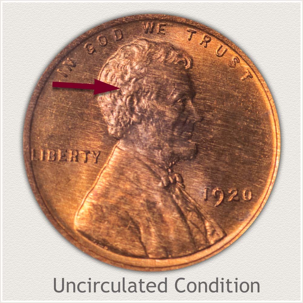 Uncirculated Grade 1920 Lincoln Penny