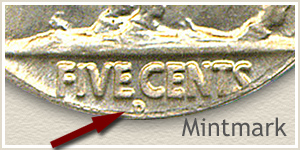 1920 Nickel D Mintmark Location