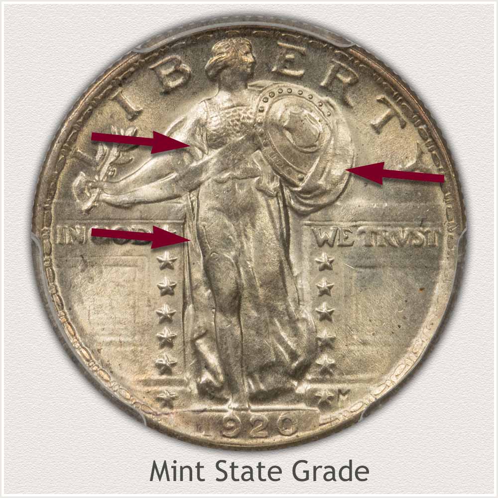 1920 Standing Liberty Quarter Mint State Grade