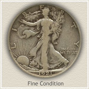 1921 Half Dollar Fine Condition