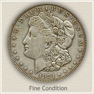 1921 Morgan Silver Dollar Fine Condition