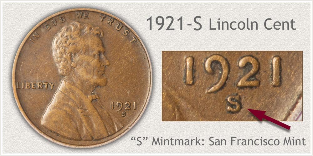 1921-S Lincoln Penny