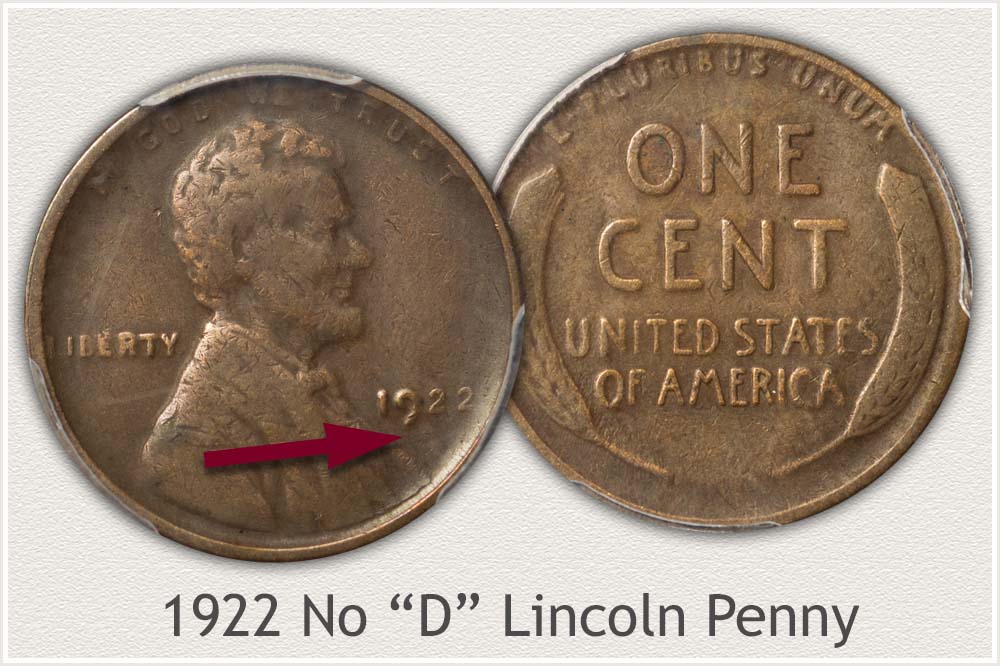 1922 No D Lincoln Cent