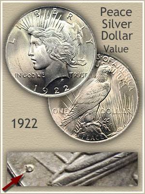 Details about  / 1922 S Peace Silver Dollar About Uncirculated AU
