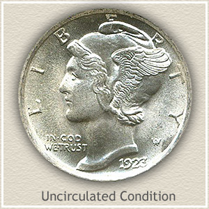 1923 Dime Uncirculated Condition