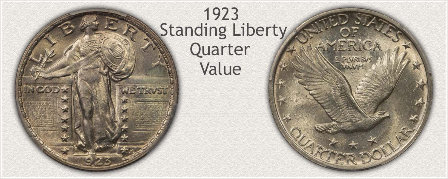 1923 Quarter - Standing Liberty Series - Obverse and Reverse View