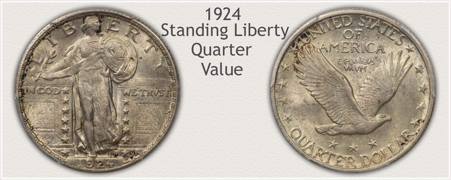 1924 Quarter - Standing Liberty Series - Obverse and Reverse View