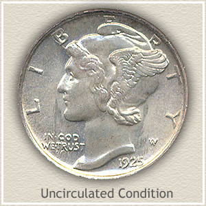 1925 Dime Uncirculated Condition