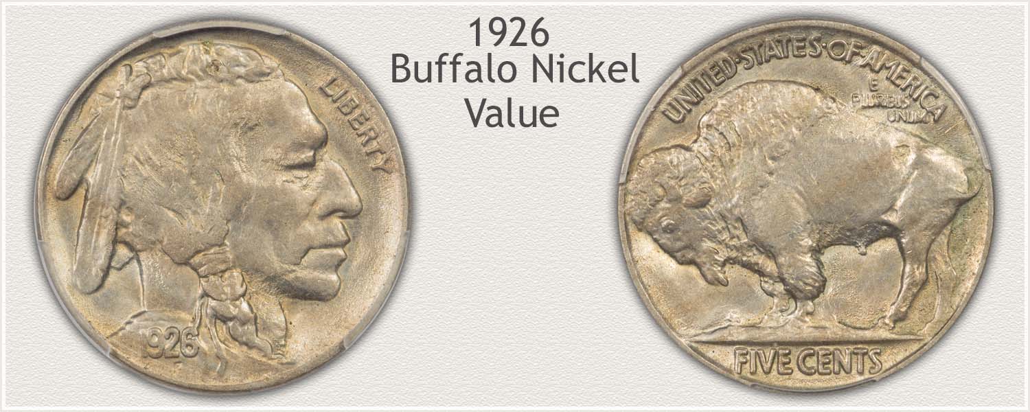 Obverse and Reverse Views of a 1926 Buffalo Nickel