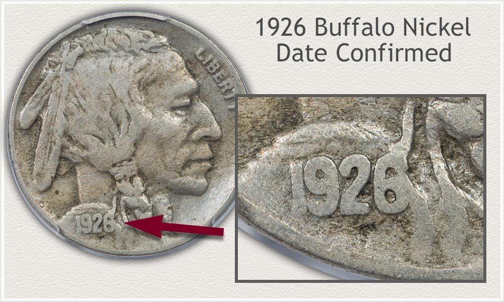 Location of Date on a Buffalo Nickel