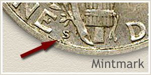 1926 Dime S Mintmark Location