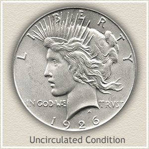 1926 Peace Silver Dollar Uncirculated Condition
