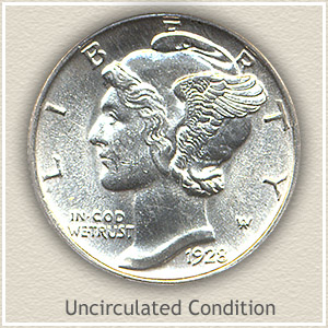 1928 Dime Uncirculated Condition