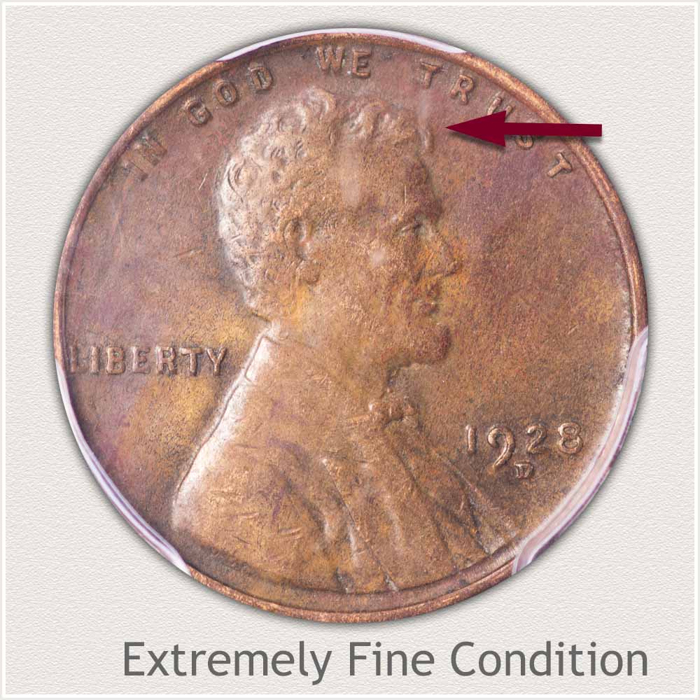 Extremely Fine Grade Lincoln Penny