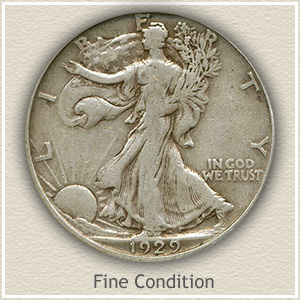 1929 Half Dollar Fine Condition