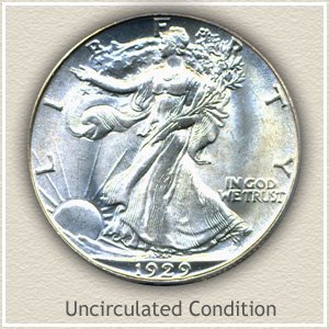 1929 Half Dollar Uncirculated Condition