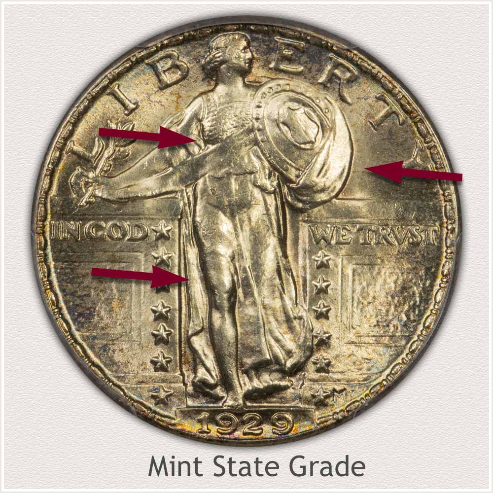 1929 Standing Liberty Quarter Mint State Grade