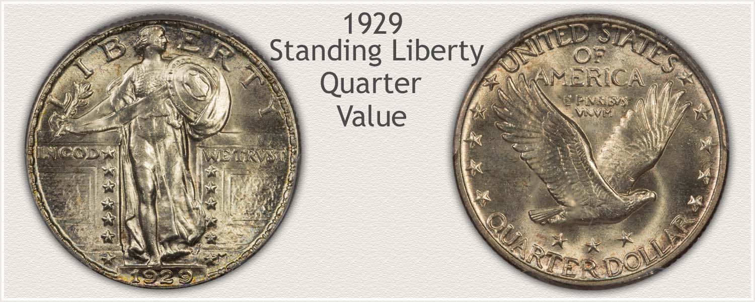 1929 Quarter - Standing Liberty Series - Obverse and Reverse View