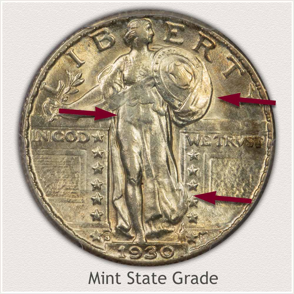 1930 Standing Liberty Quarter Mint State Grade