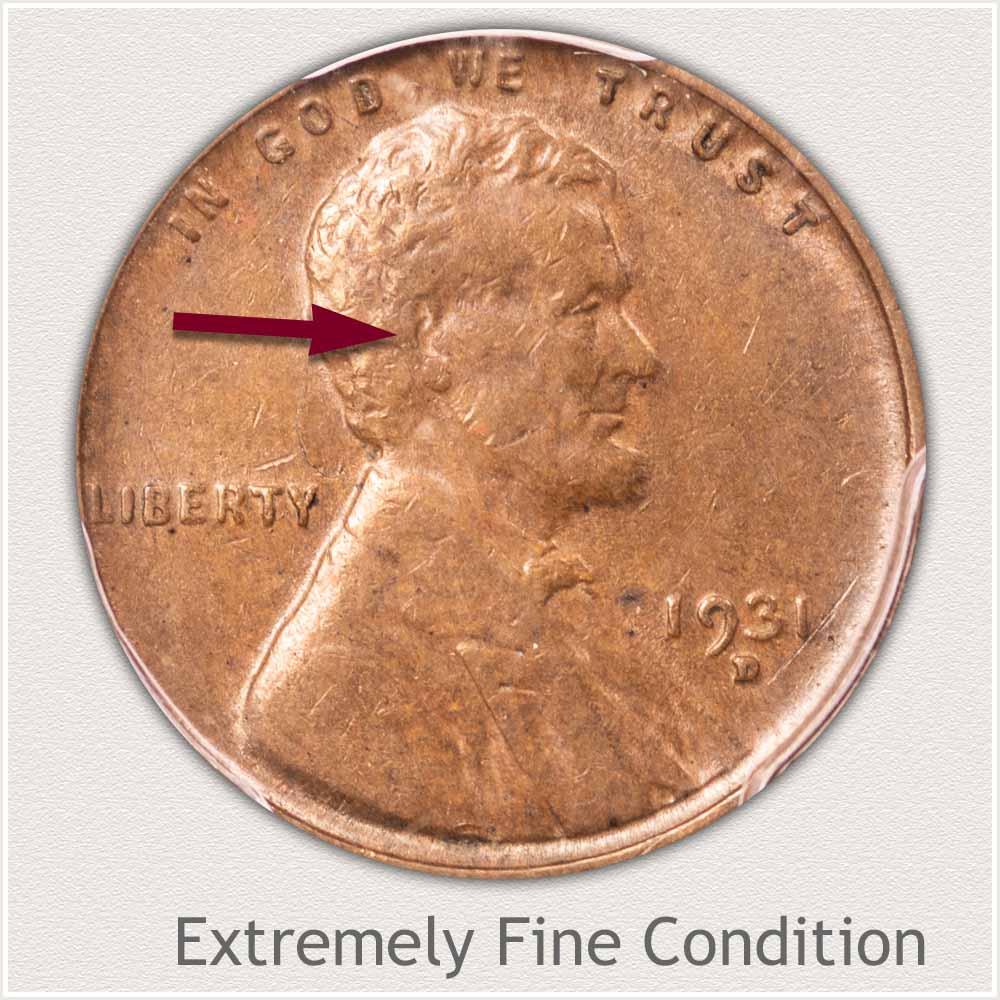 Extremely Fine Grade Lincoln Penny