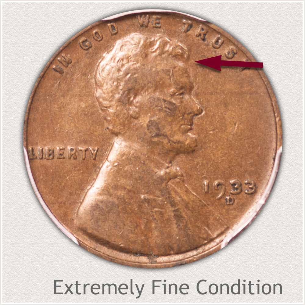 Extremely Fine Grade Lincoln Penny