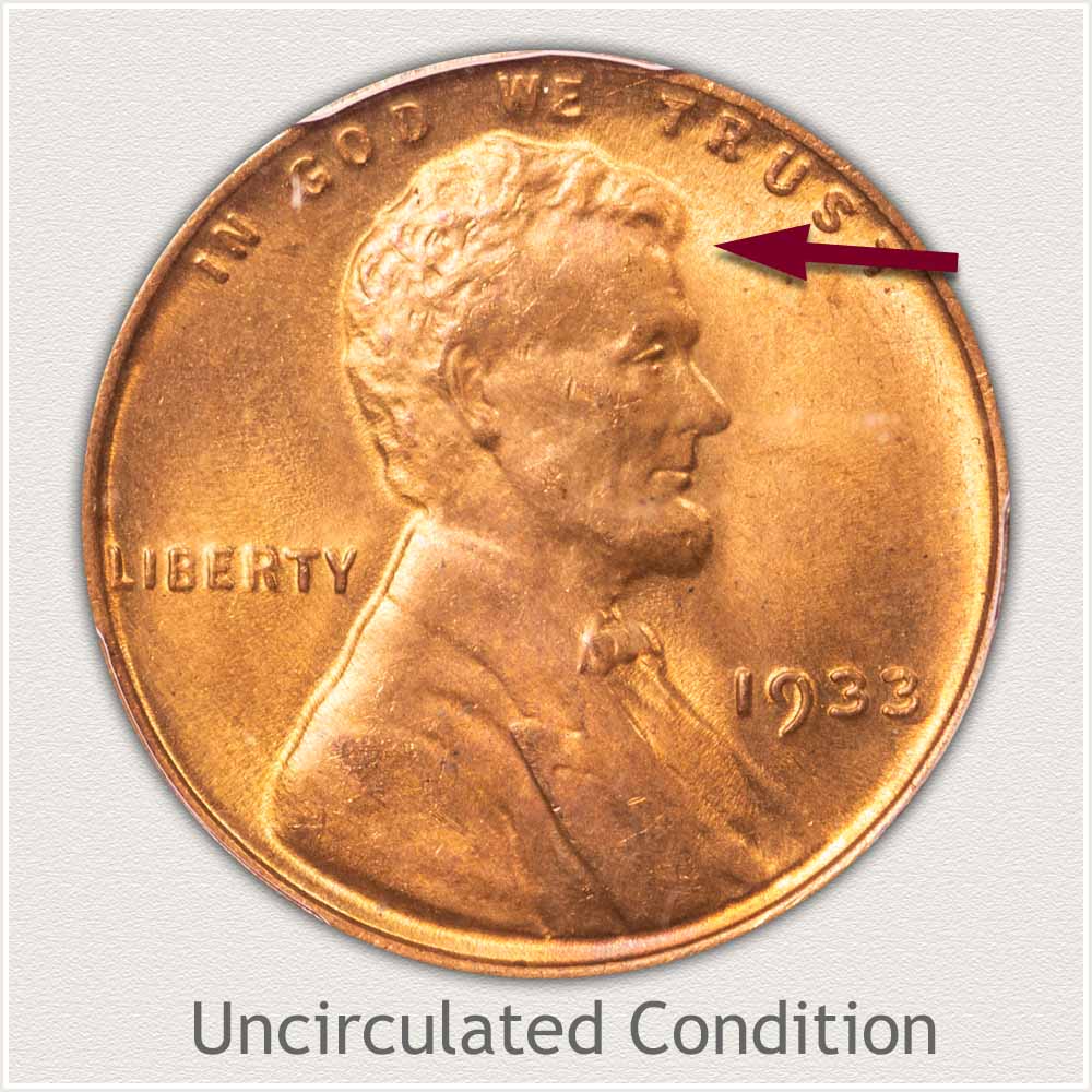 Uncirculated Grade 1933 Lincoln Penny
