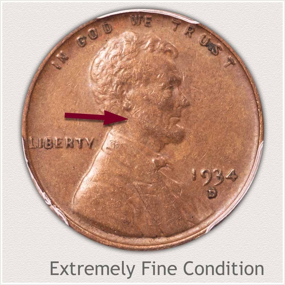 Extremely Fine Grade Lincoln Penny