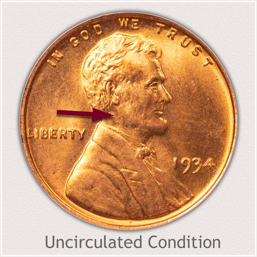 Uncirculated Grade 1934 Lincoln Penny