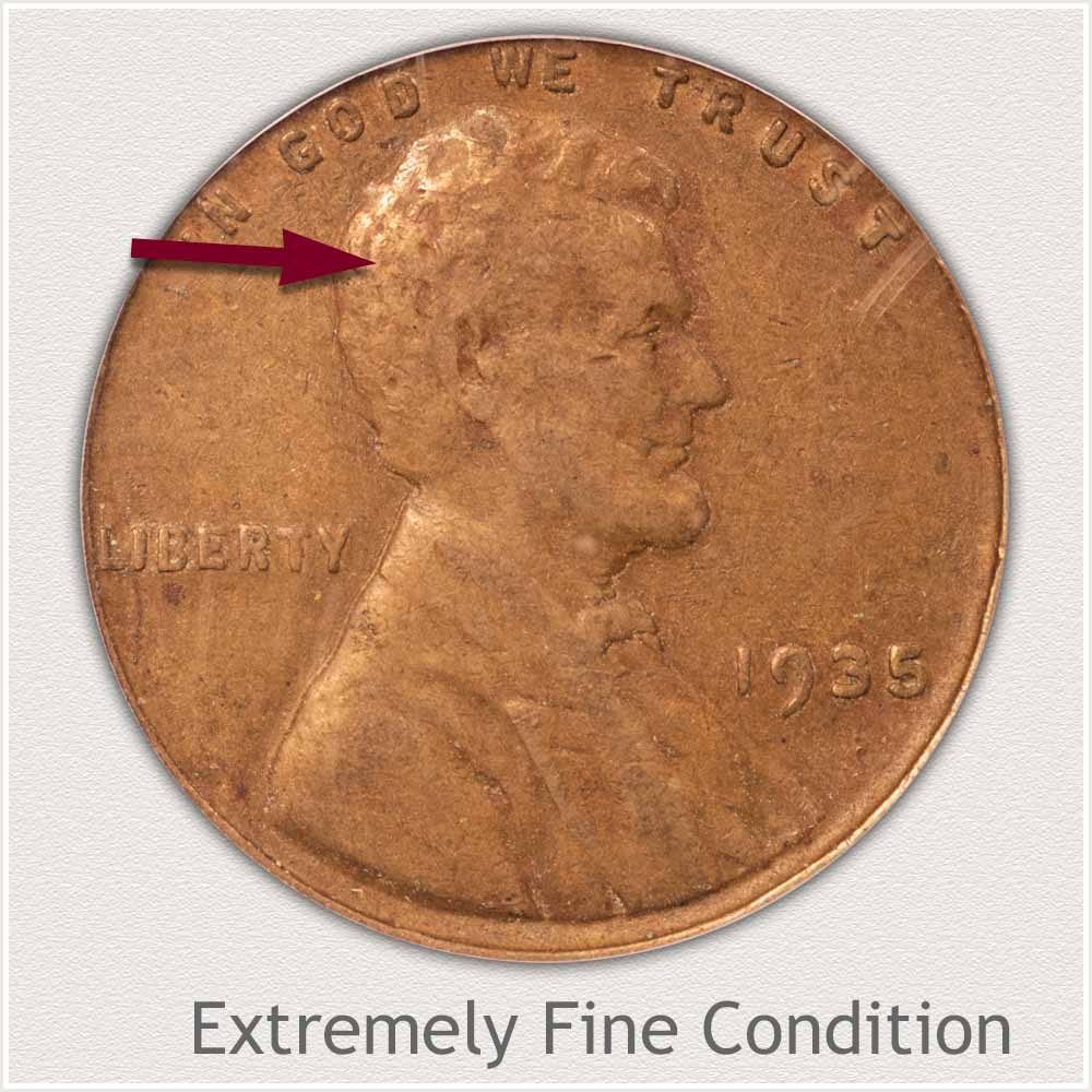 Extremely Fine Grade Lincoln Penny