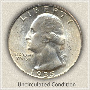 1935 Quarter Uncirculated Condition