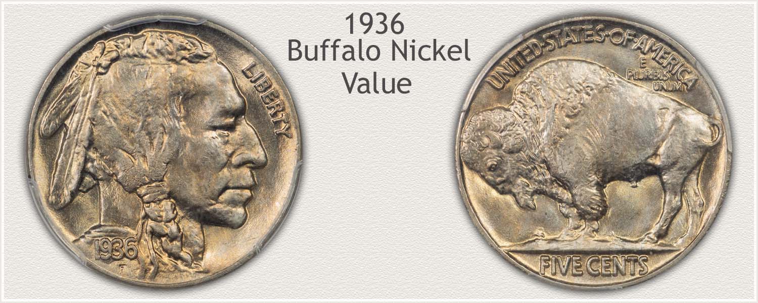 Example of a 1936 Buffalo Nickel