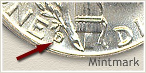 1936 Dime D Mintmark Location