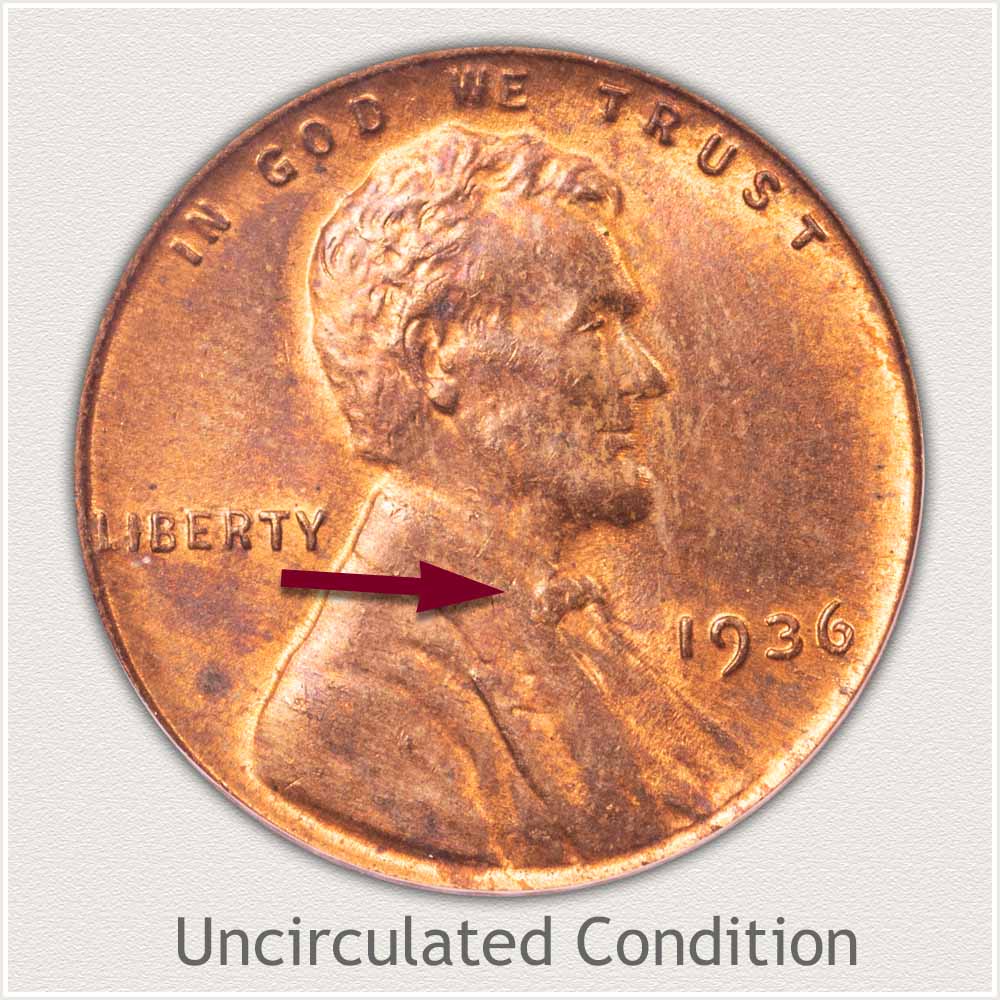 Uncirculated Grade 1936 Lincoln Penny
