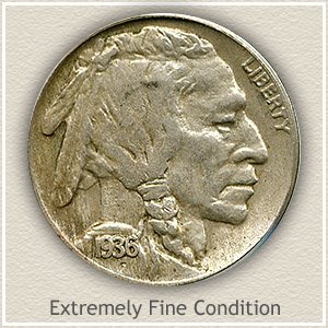 1936 Nickel Extremely Fine Condition