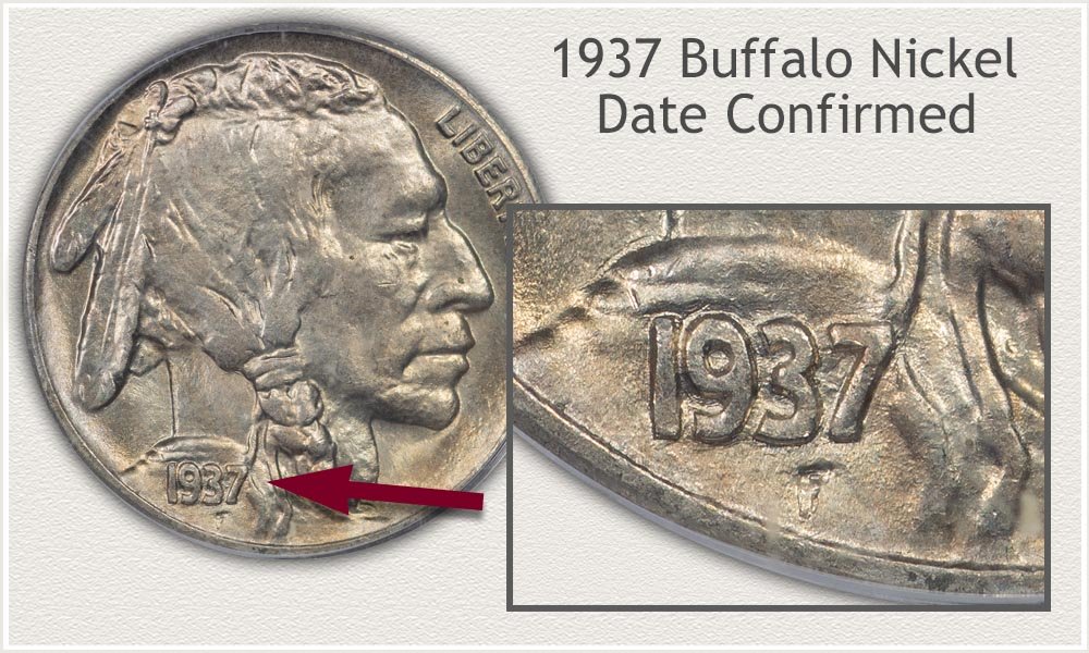 Location of Date on a Buffalo Nickel