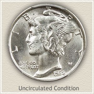 1938 Dime Uncirculated Condition