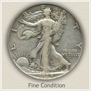 1938 Half Dollar Fine Condition