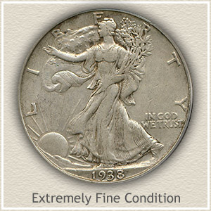 1938 Half Dollar Extremely Fine Condition