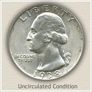 1938 Quarter Uncirculated Condition