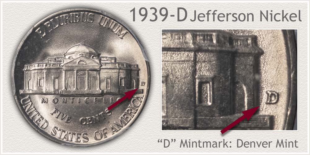 1939-D Jefferson Nickel