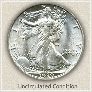 1939 Half Dollar Uncirculated Conditon