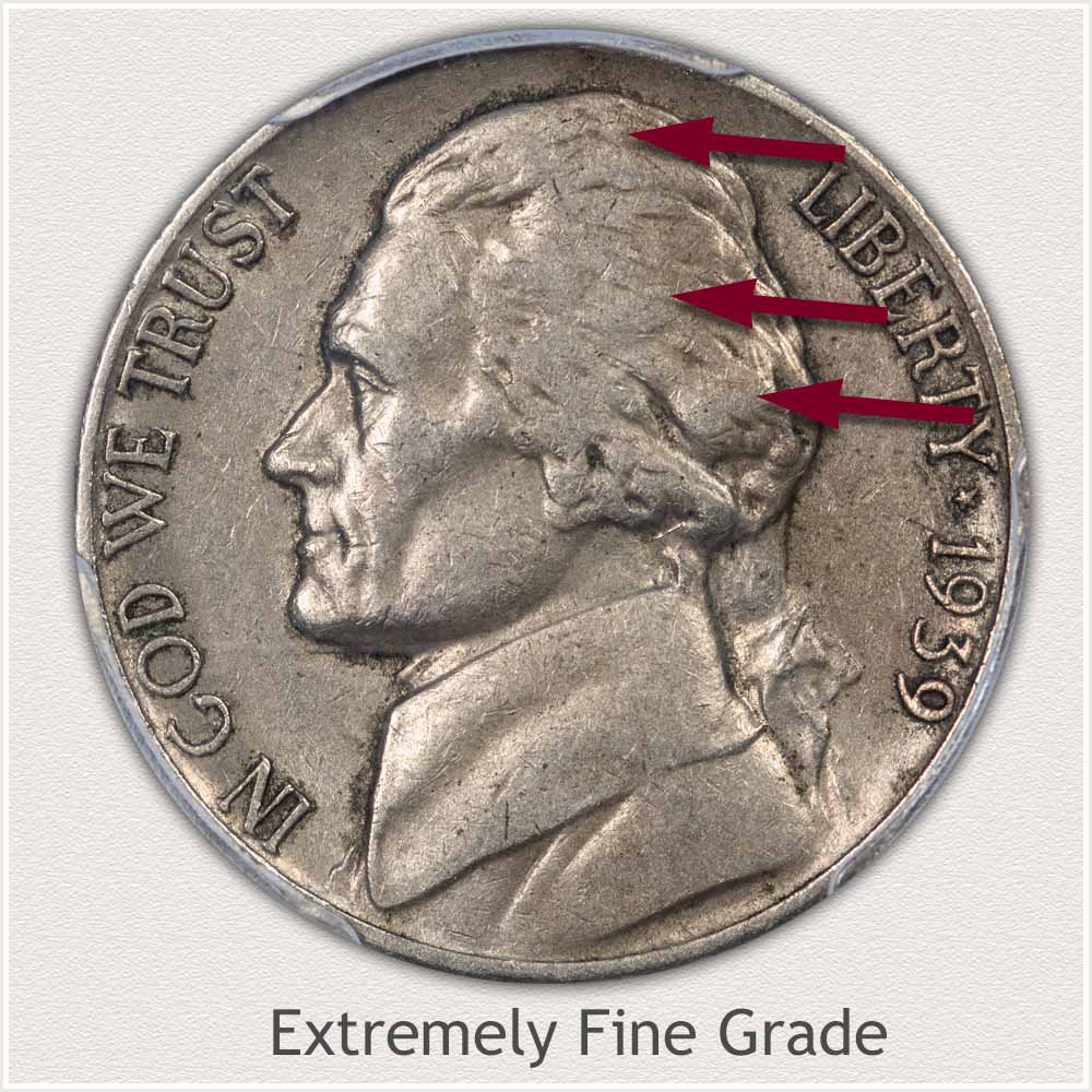 1939 Jefferson Nickel Extremely Fine Grade