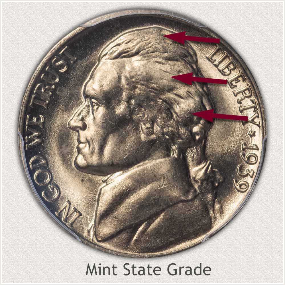 1939 Jefferson Nickel Mint State Grade