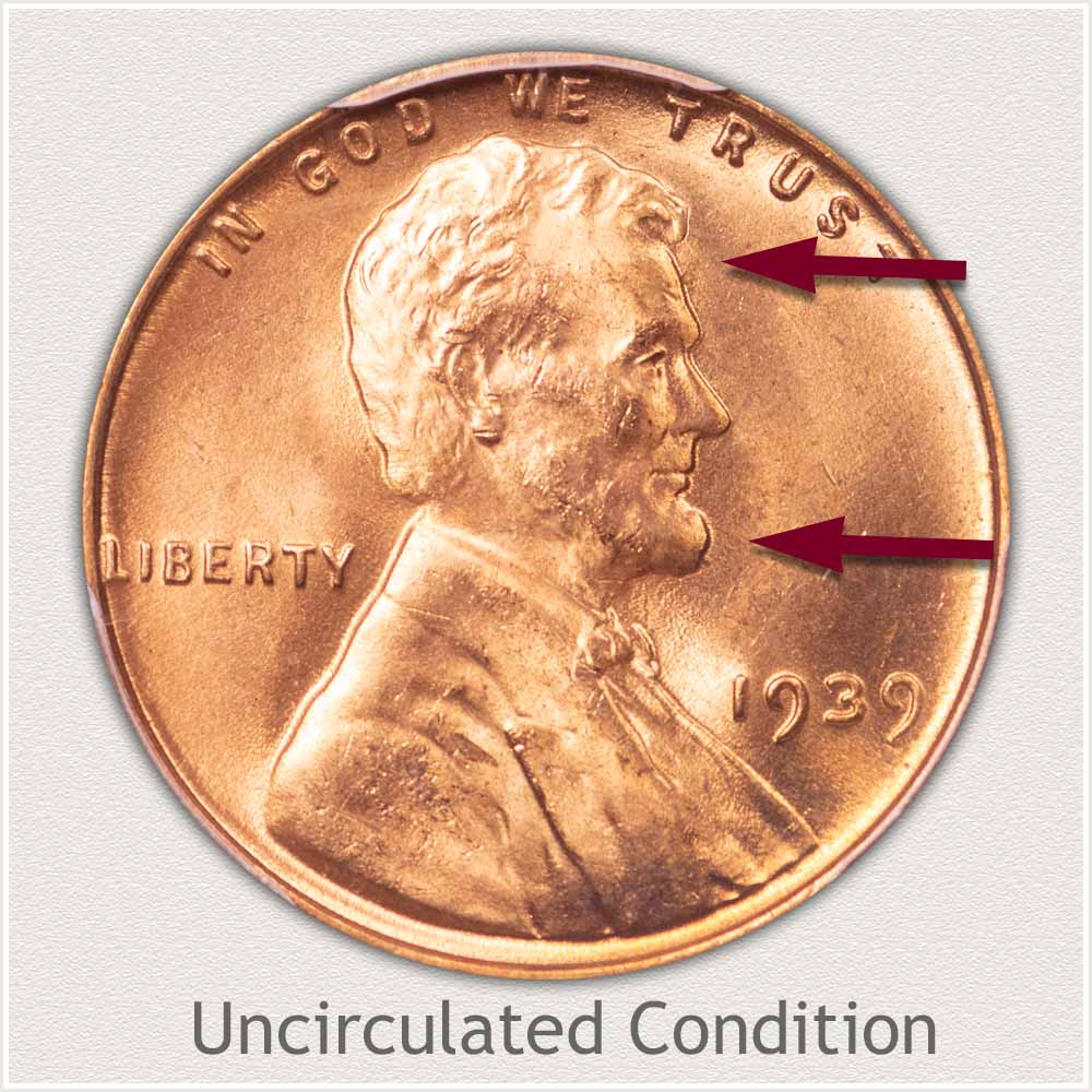 Uncirculated Grade 1939 Lincoln Penny