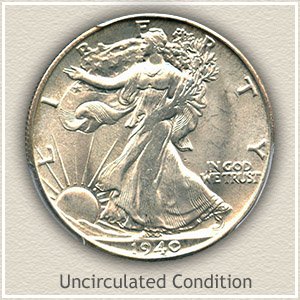 1940 Half Dollar Uncirculated Condition