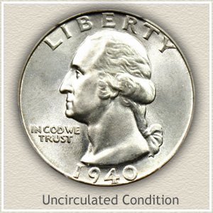 1940 Quarter Uncirculated Condition