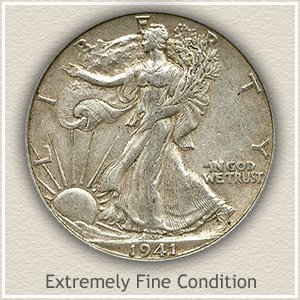 1941 Half Dollar Extremely Fine Condition
