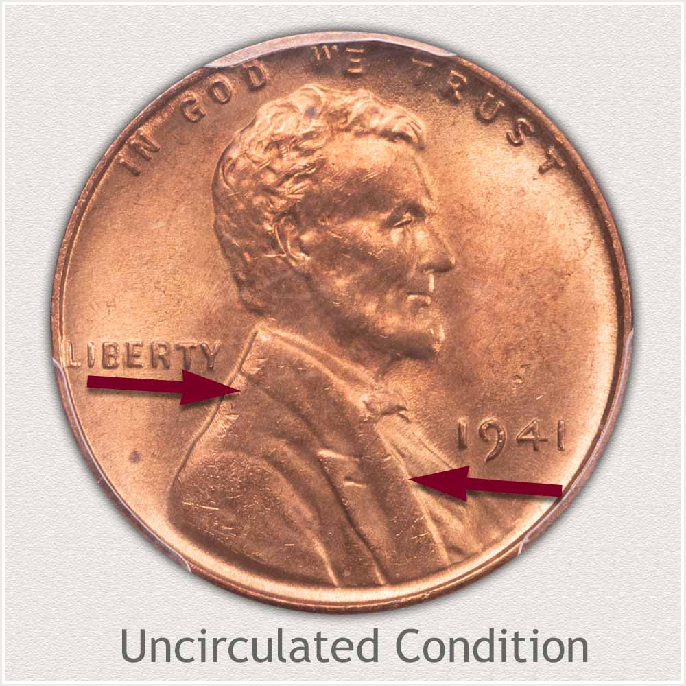 Uncirculated Grade 1941 Lincoln Penny