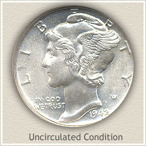 1942 Dime Uncirculated Condition