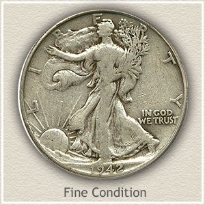 1942 Half Dollar Fine Condition